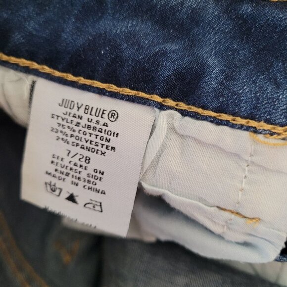 Judy Blue womens 7 28 Jasmin Mid rise leopard print side stripe skinny jeans - Picture 4 of 9